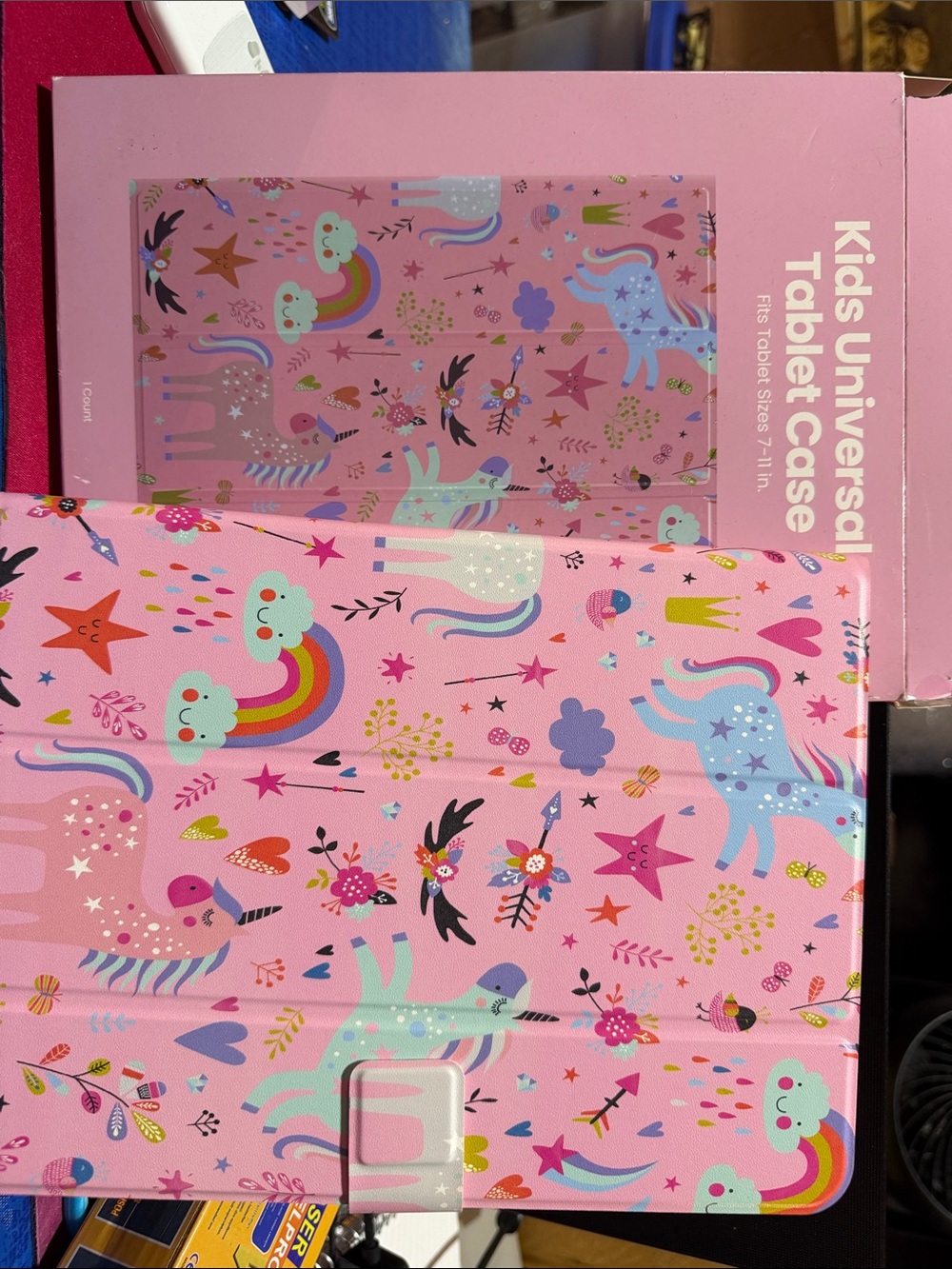 Universal Thread Pink Unicorn & Rainbow Kids Tablet Case